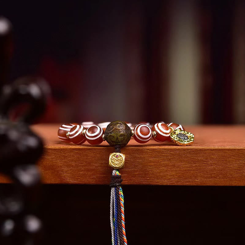 KarmaRipple's Tibetan Zakiram Red Agate Confidence Bracelet p5