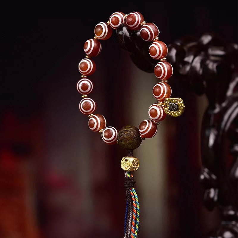 KarmaRipple's Tibetan Zakiram Red Agate Confidence Bracelet p3