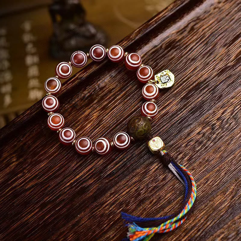 KarmaRipple's Tibetan Zakiram Red Agate Confidence Bracelet p2