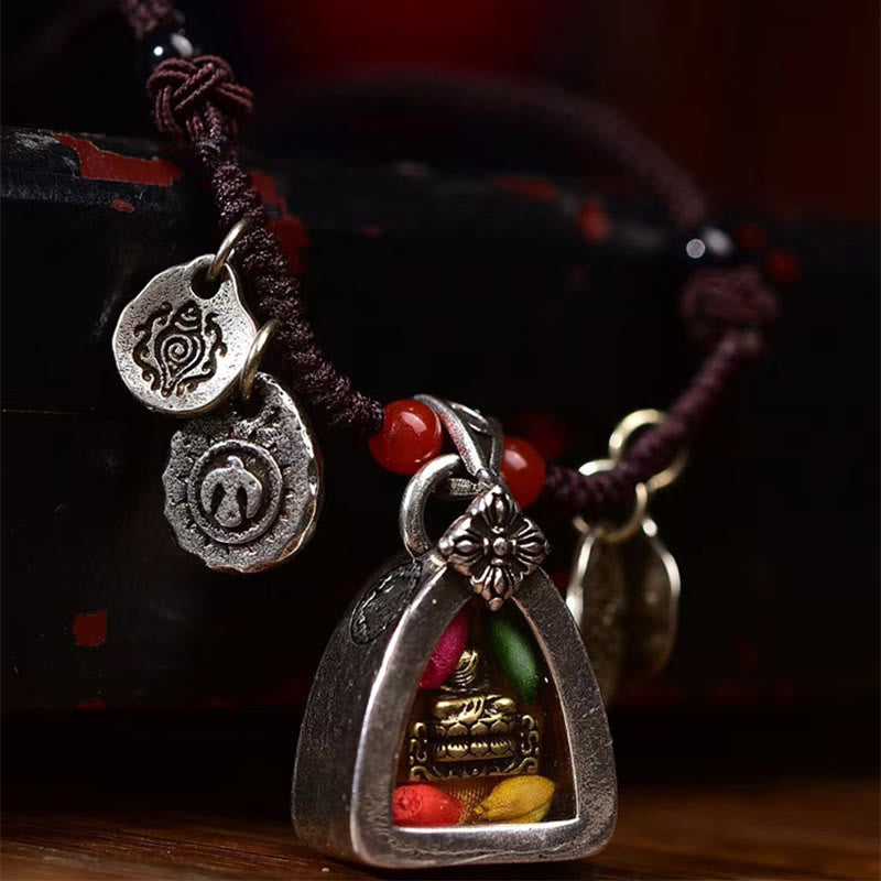 KarmaRipple's Tibetan Medicine Buddha Compassion Woven Rope Pendant Necklace p6