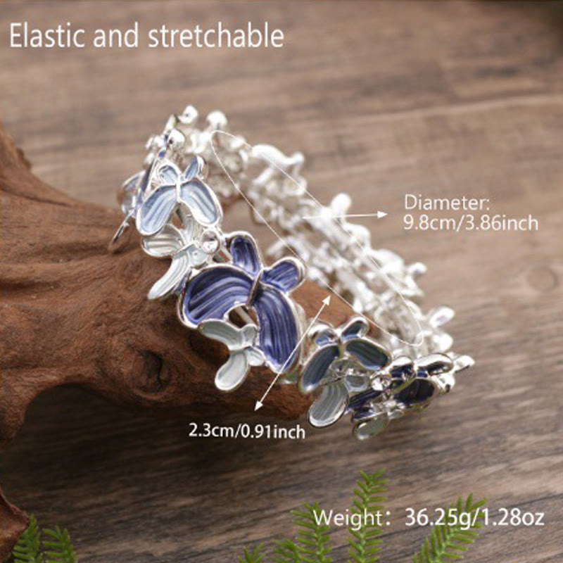 KarmaRipple's Colorful Butterfly Love Alloy Elastic Bracelet Bangle p8