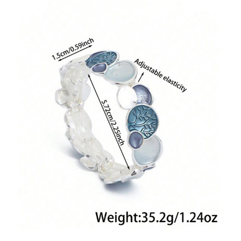 KarmaRipple's The Tree Of Life Round Pattern Unity Alloy Elastic Bracelet Bangle p9