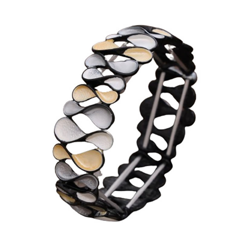 KarmaRipple's Colorful Geometric Hollow 8-shaped Alloy Balancing Elastic Bracelet Bangle p8