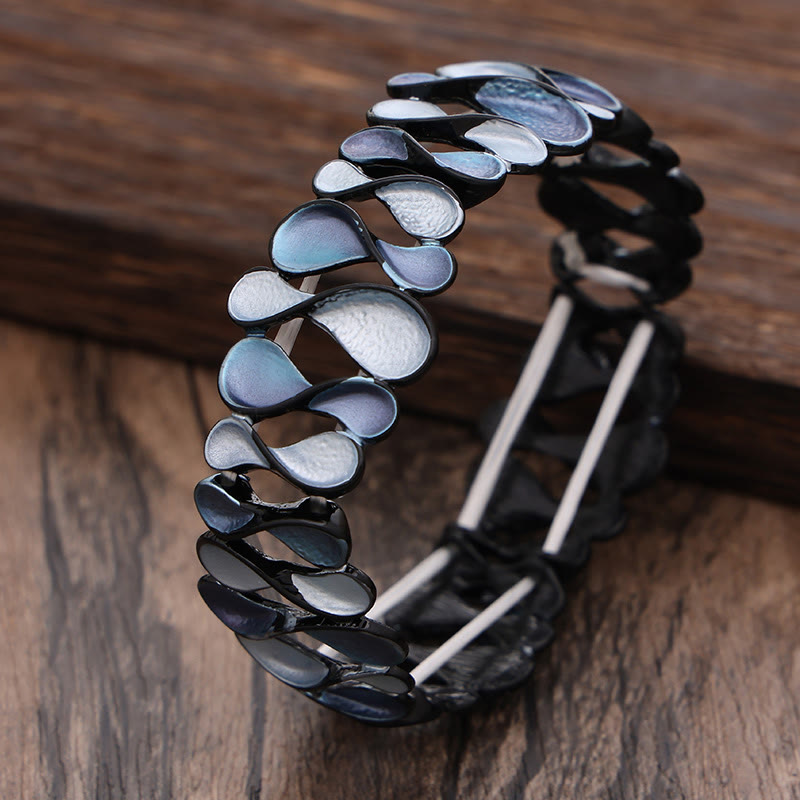 KarmaRipple's Colorful Geometric Hollow 8-shaped Alloy Balancing Elastic Bracelet Bangle p10