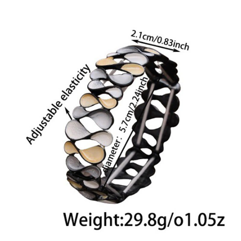 KarmaRipple's Colorful Geometric Hollow 8-shaped Alloy Balancing Elastic Bracelet Bangle p9