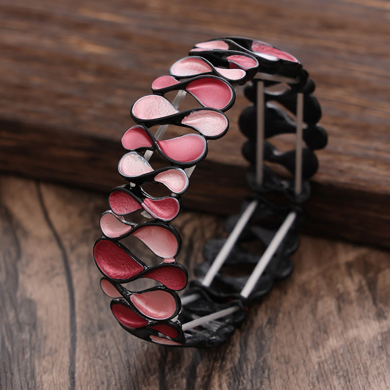 KarmaRipple's Colorful Geometric Hollow 8-shaped Alloy Balancing Elastic Bracelet Bangle p2
