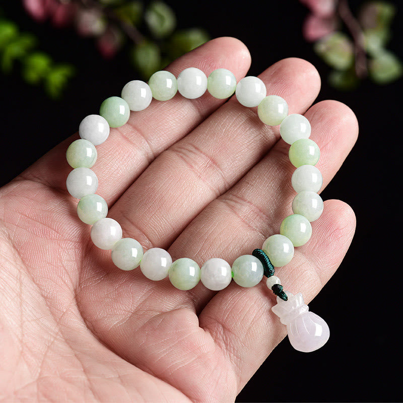 KarmaRipple's Authentic Jade Money Bag Talisman Fortune Bracelet p6