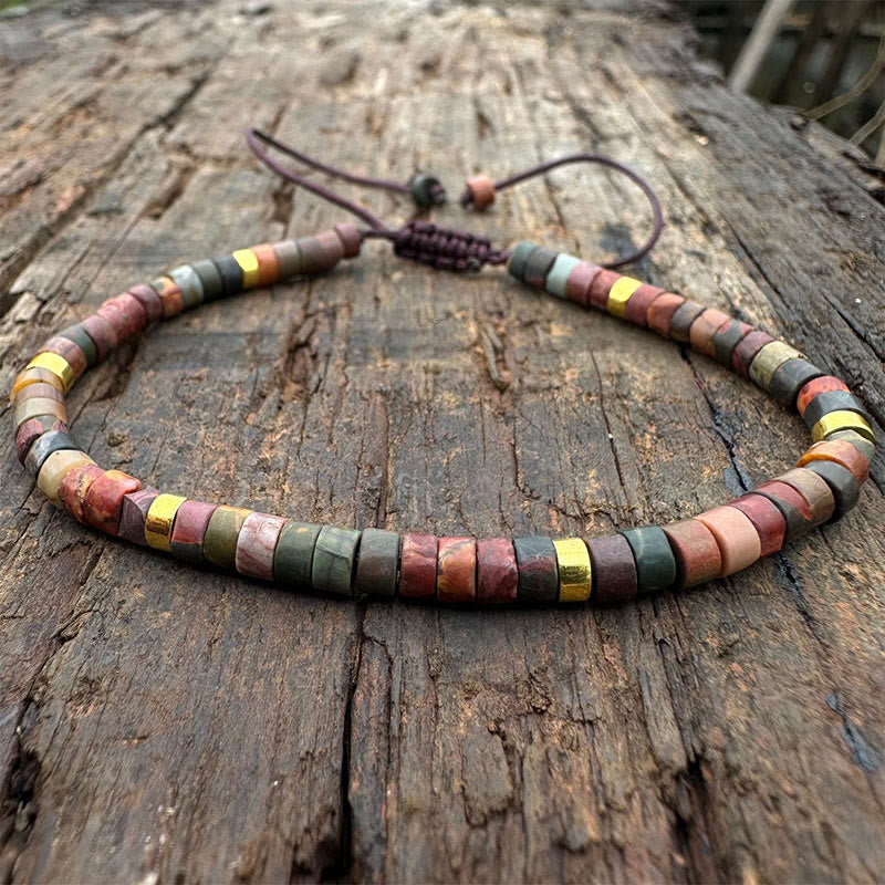 KarmaRipple's Rhodonite Balancing Relationships Spacer Bead Bracelet p8