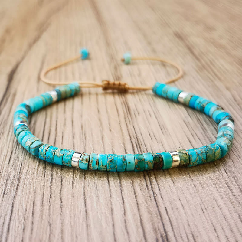 KarmaRipple's Emperor Stone Happiness Spacer Bead Bracelet p5