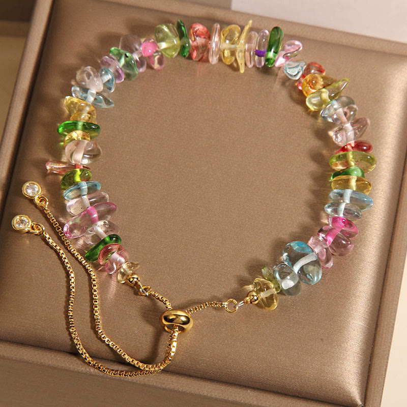 KarmaRipple's Various Gravel Crystals Ivory Gemstone Blue Gemstone Protection Bracelet p10