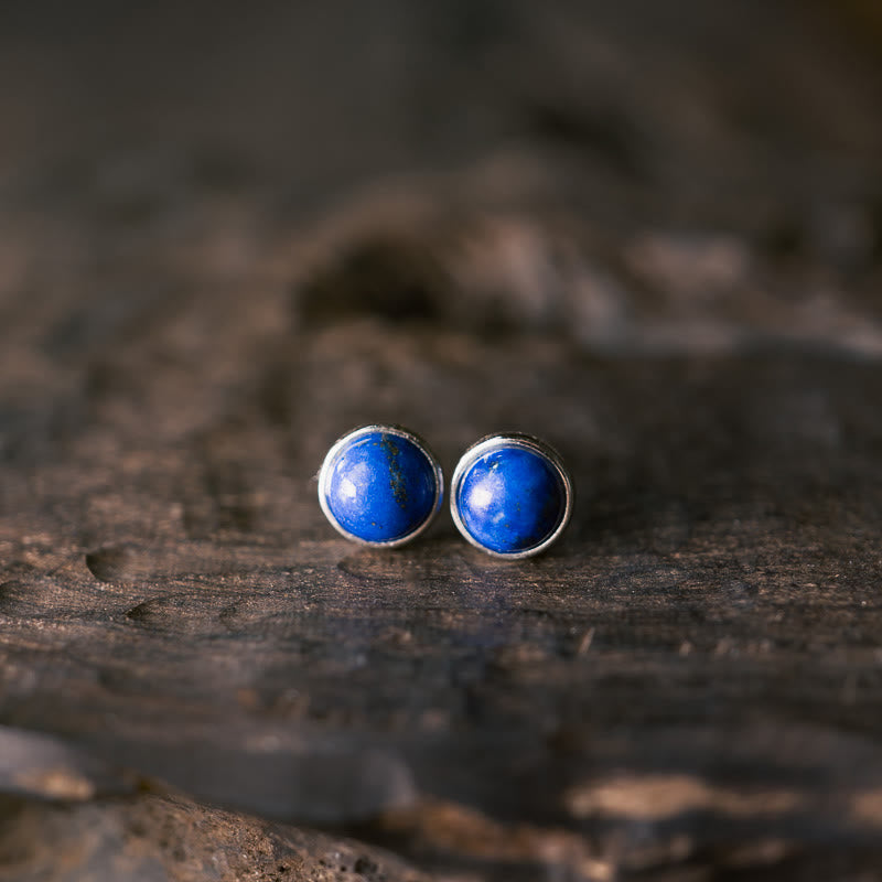 KarmaRipple's Vintage 925 Sterling Silver Lazurite Balance Earrings p5