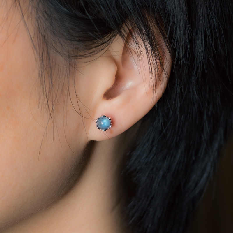 KarmaRipple's 925 Sterling Silver Moonstone'sitive Earrings p8