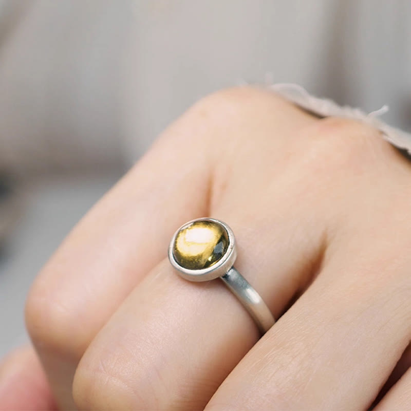 KarmaRipple's Authentic 925 Sterling Silver Citrine Adjustable Protection Ring p9