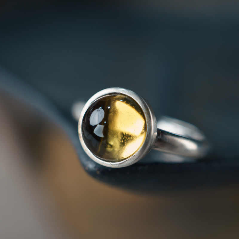 KarmaRipple's Authentic 925 Sterling Silver Citrine Adjustable Protection Ring p3