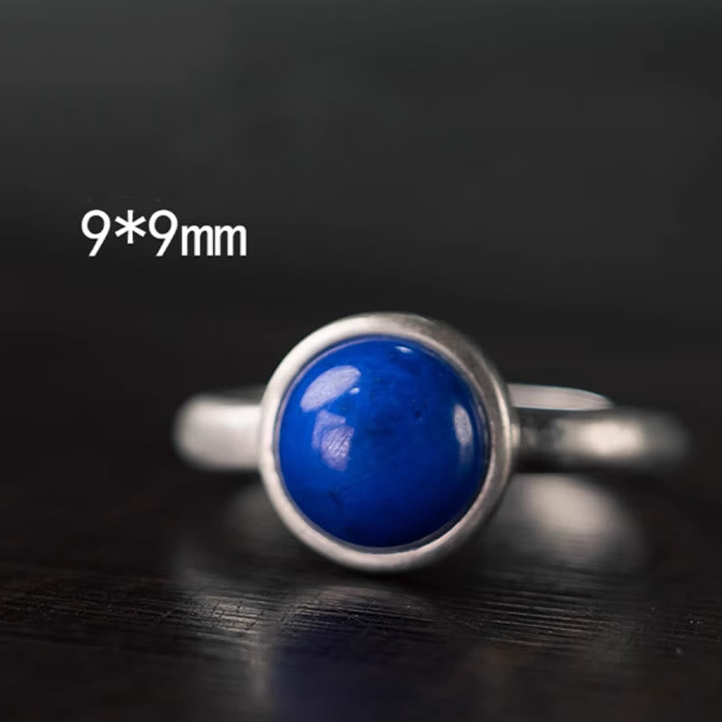 KarmaRipple's Authentic 925 Sterling Silver Lazurite Turquoise?Adjustable Balance Ring p3
