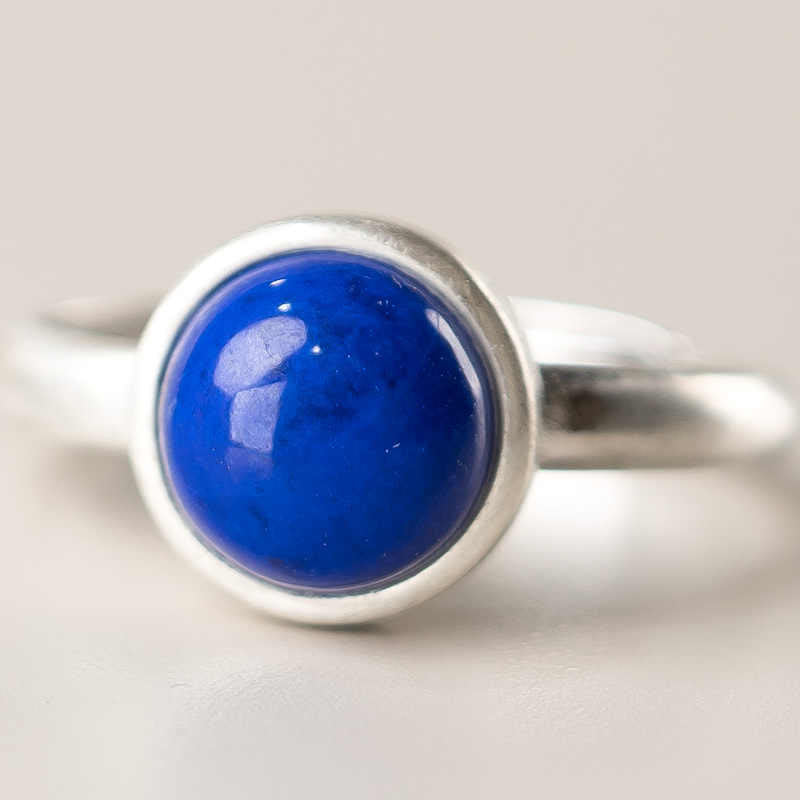 KarmaRipple's Authentic 925 Sterling Silver Lazurite Turquoise?Adjustable Balance Ring p5