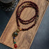 Wenge Wood&Three-eyed Dzi Bead
