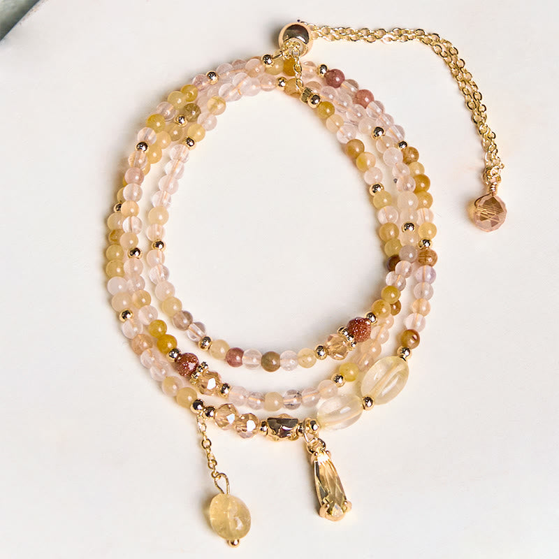 KarmaRipple's Authentic Citrine Beadwork Pleasure Multi Layer Bracelet p7