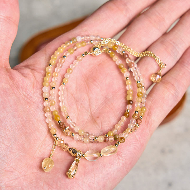 KarmaRipple's Authentic Citrine Beadwork Pleasure Multi Layer Bracelet p4
