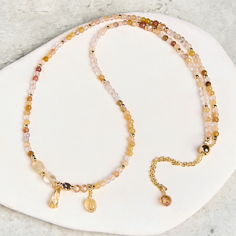 KarmaRipple's Authentic Citrine Beadwork Pleasure Multi Layer Bracelet p8