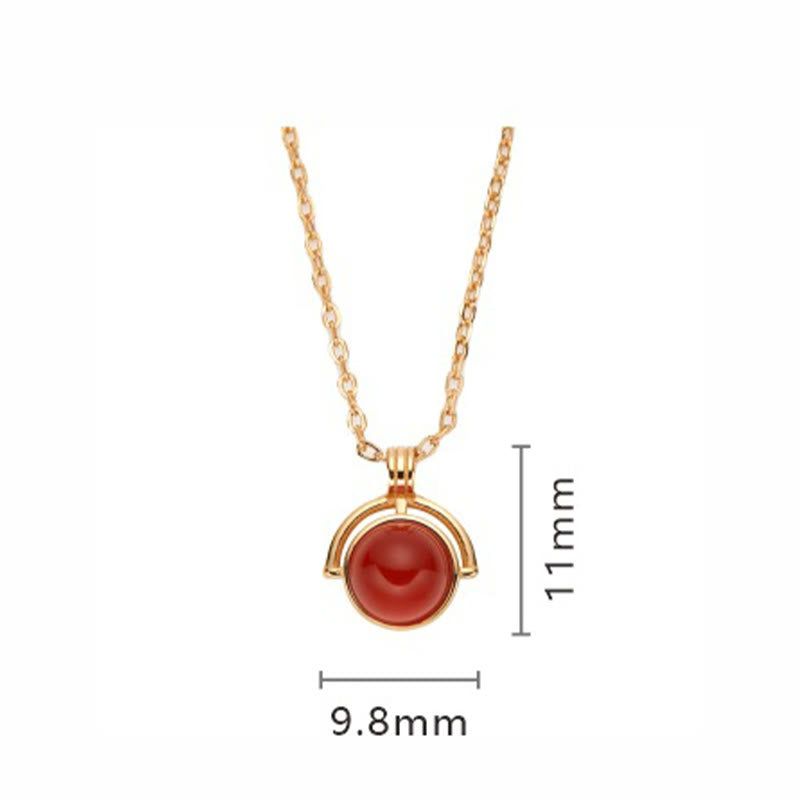 KarmaRipple's Red Agate Tiger Eye Aquamarine Moonstone 925 Sterling Silver Confidence Pendant Necklace p10