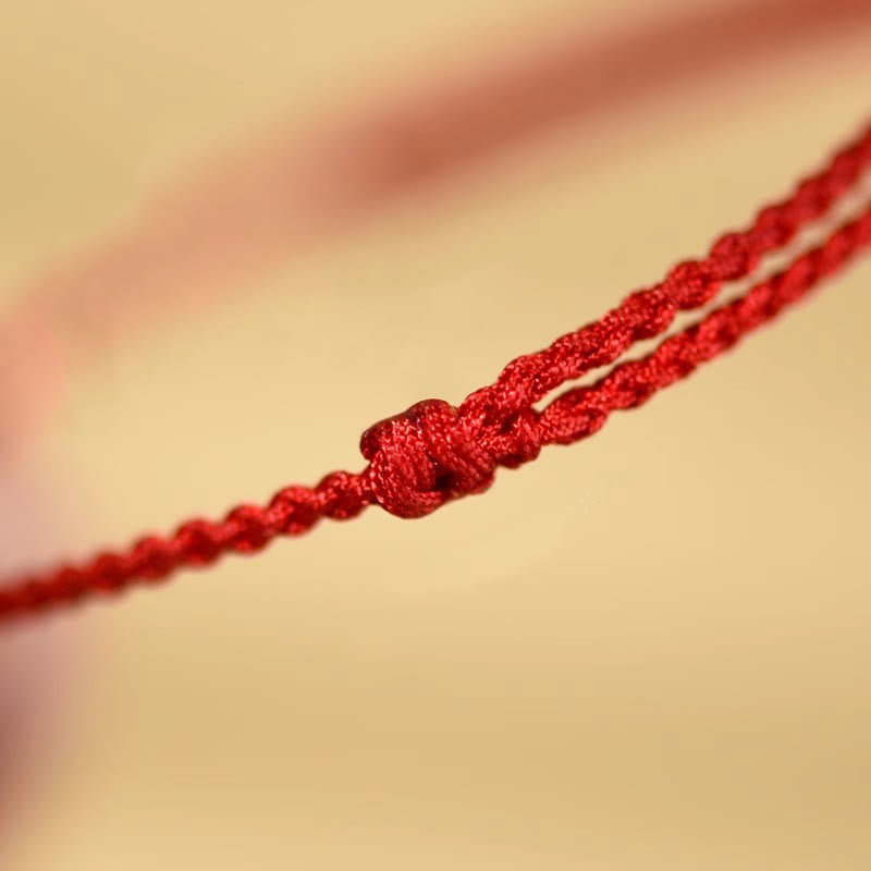 KarmaRipple's Cinnabar Beadwork Peach Wood Blessing String Bracelet p9