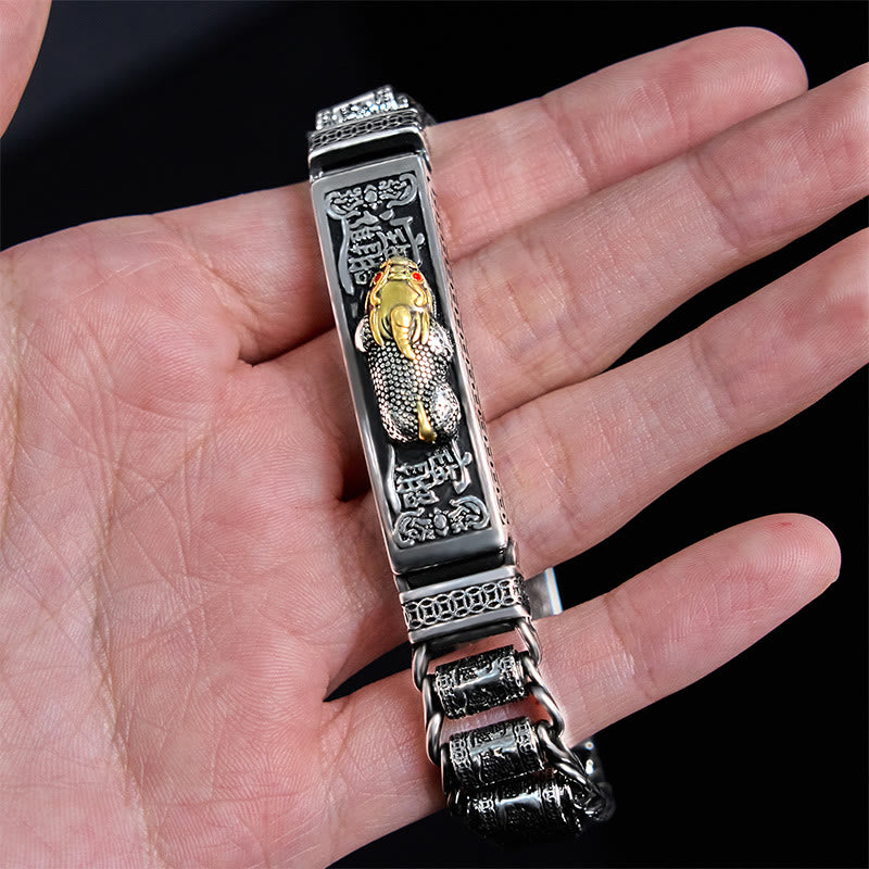 KarmaRipple's Tibetan Bronze Buckle Prayer Wheel Heart Sutra Pi Xiu Metal Bracelet p4