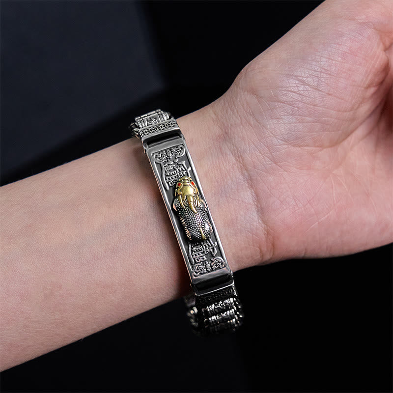 KarmaRipple's Tibetan Bronze Buckle Prayer Wheel Heart Sutra Pi Xiu Metal Bracelet p5