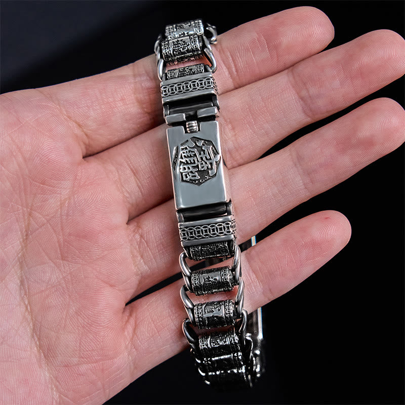 KarmaRipple's Tibetan Bronze Buckle Prayer Wheel Heart Sutra Pi Xiu Metal Bracelet p9