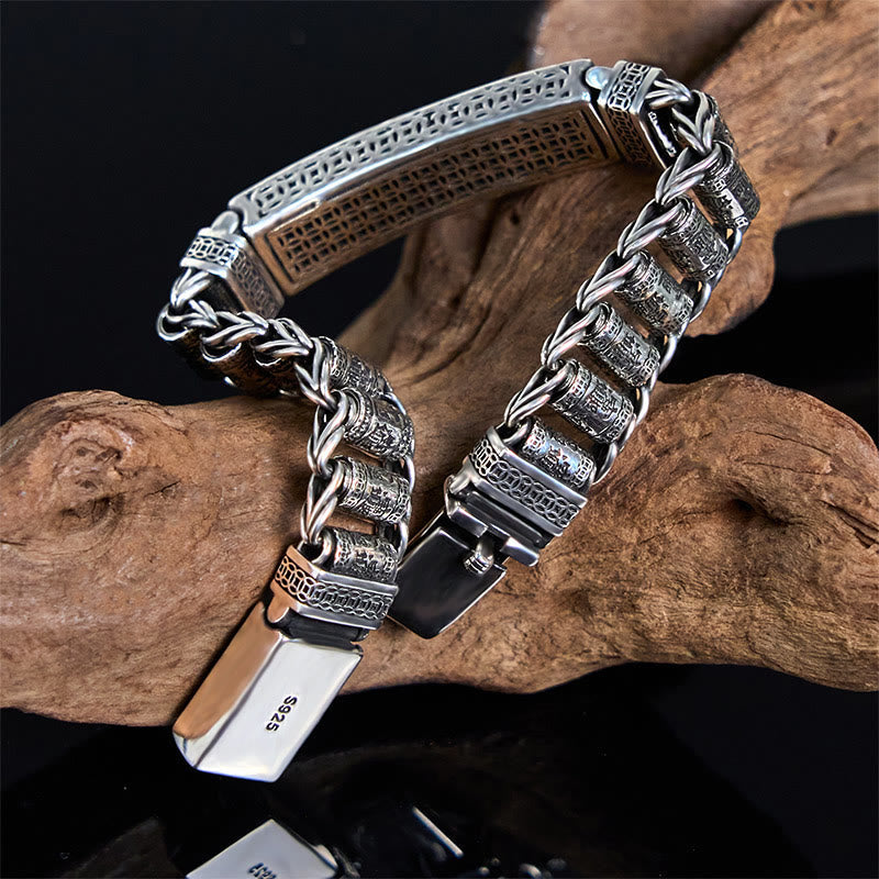 KarmaRipple's Tibetan Bronze Buckle Prayer Wheel Heart Sutra Pi Xiu Metal Bracelet p10