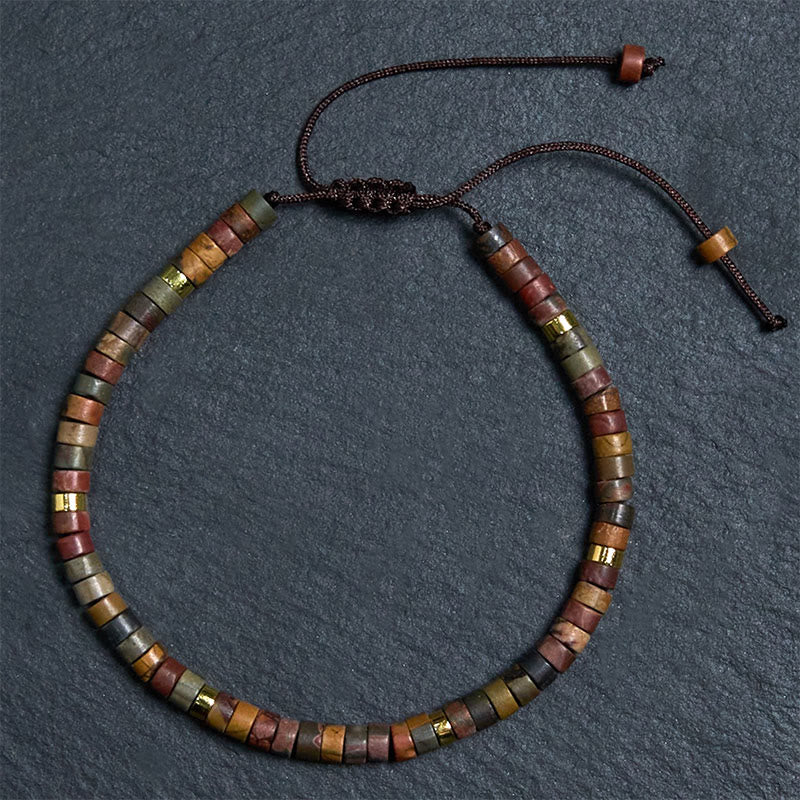 KarmaRipple's Rhodonite Balancing Relationships Spacer Bead Bracelet p1