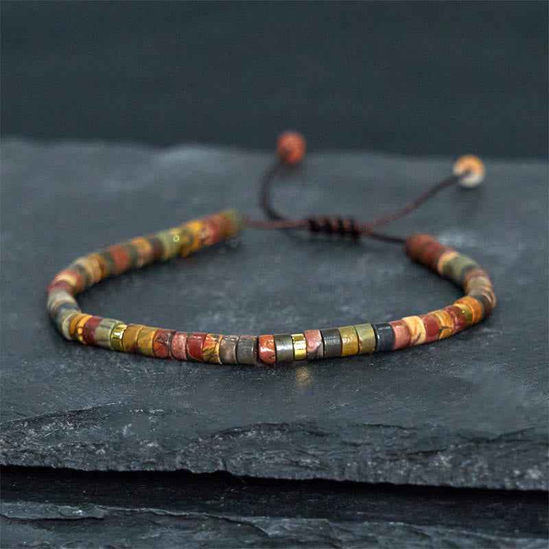 KarmaRipple's Rhodonite Balancing Relationships Spacer Bead Bracelet p2