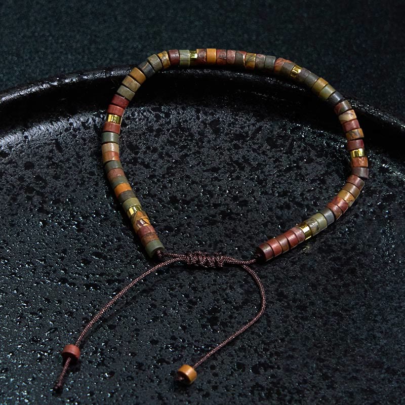 KarmaRipple's Rhodonite Balancing Relationships Spacer Bead Bracelet p3