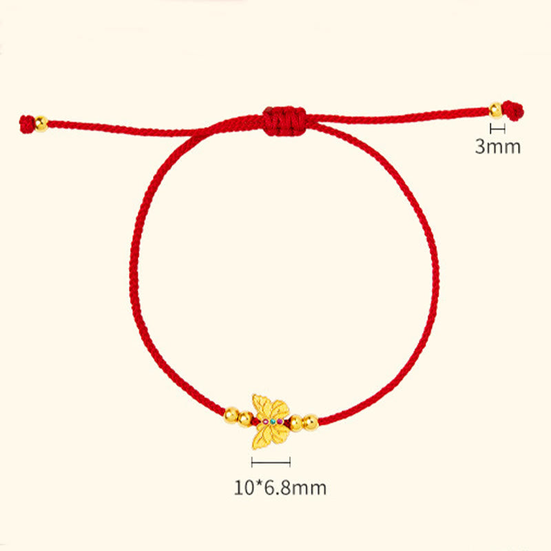 KarmaRipple's 999 Sterling Silver Butterfly Red String Strength Bracelet p11