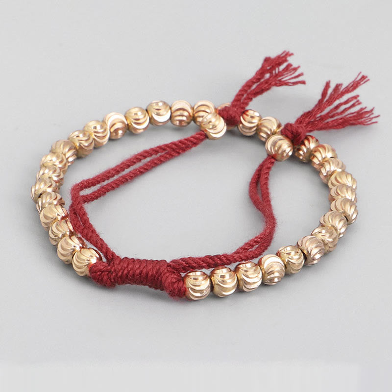 KarmaRipple's Tibetan Handmade Bronze Bead Fortune String Bracelet p10