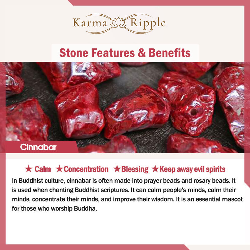 KarmaRipple's Cinnabar Aquamarine Citrine Strawberry Quartz Amethyst Malachite Blessing Bracelet p8