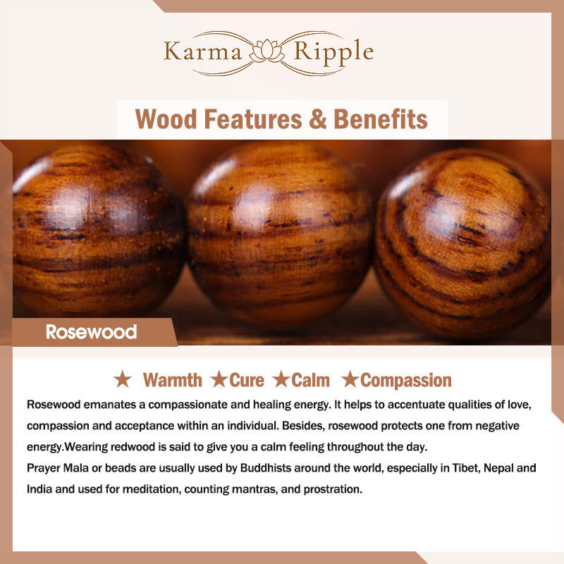 KarmaRipple's Chinese Zodiac Rosewood Ebony Boxwood Bronze Coin PiXiu Carved Warmth Bracelet p23