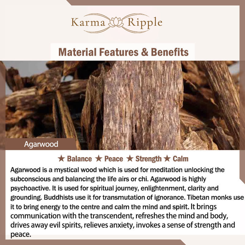 KarmaRipple's Kalimantan Agarwood Green Chalcedony Zakiram Goddess of Wealth Strength Bracelet p6