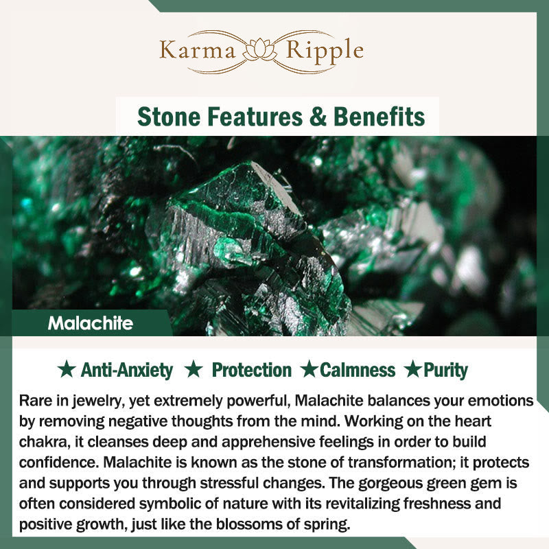 KarmaRipple's Malachite Anti-Anxiety Spacer Bead Bracelet p7