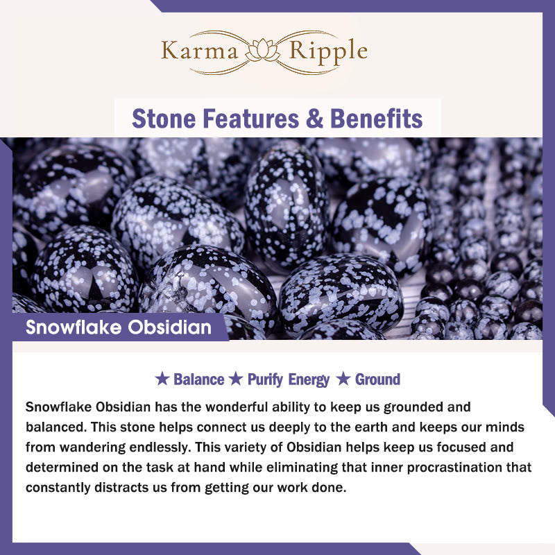 KarmaRipple's New Job Green Aventurine Sodalite Snowflake Obsidian Energy Bracelet p7
