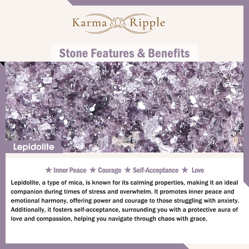 KarmaRipple's Lepidolite Inner Peace Bracelet p6