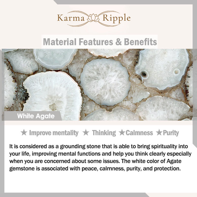 KarmaRipple's Five Elements Various Gemstone Agate Strawberry Quartz Wisdom Bracelet p14