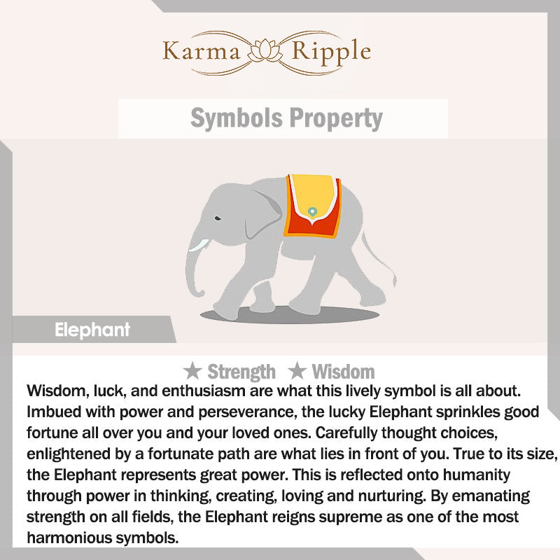 KarmaRipple's 990 Sterling Silver Elephant Strength Pendant Necklace p11