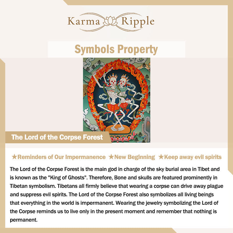 KarmaRipple's Tibetan 108 Mala Beadwork Yak Bone Dzi Bead The Lord of the Corpse Forest Strength Bracelet p8