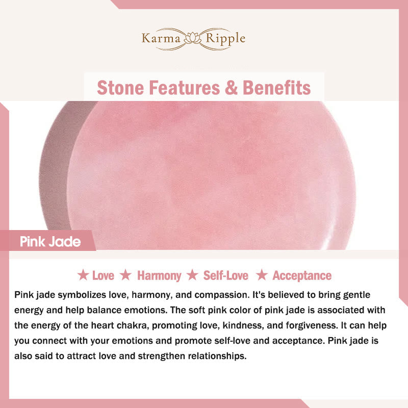 KarmaRipple's Authentic Dusty Rose Pink Jade Self-Love Bracelet Bangle p7