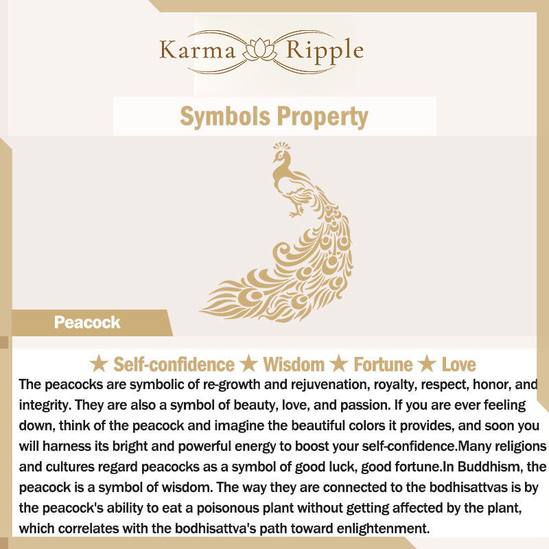 KarmaRipple's 925 Sterling Silver Round Asymmetry Peacock Fortune Earrings p9