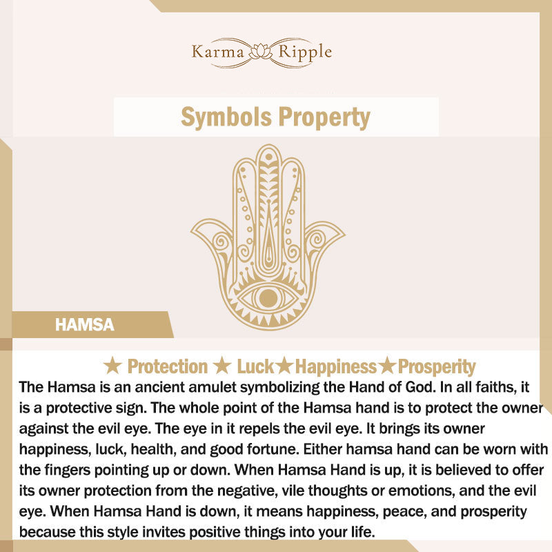 KarmaRipple's 925 Sterling Silver Hamsa Symbol Zircon Adjustable Ring p11