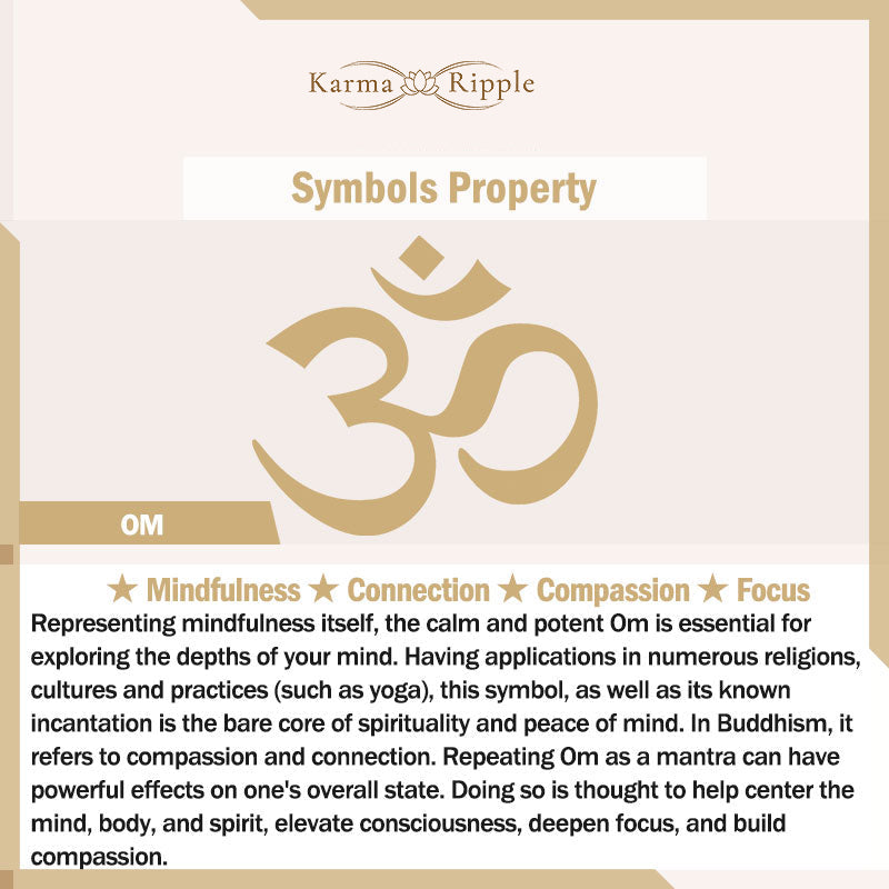 KarmaRipple's Tibetan OM Symbol Mindfulness Cuff Bracelet Bangle p8