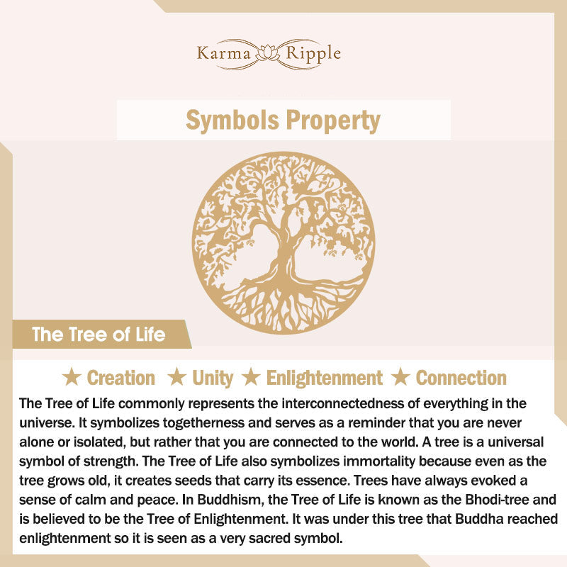 KarmaRipple's The Tree Of Life Round Pattern Unity Alloy Elastic Bracelet Bangle p6