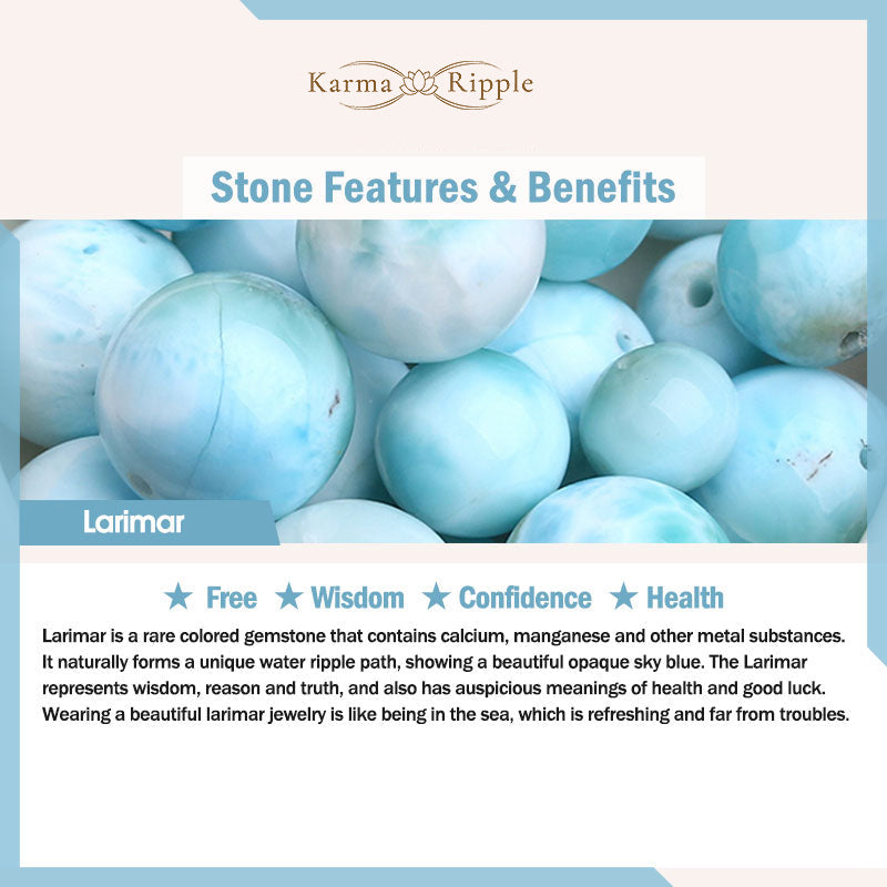 KarmaRipple's Authentic Larimar Wisdom Confidence Bracelet p18